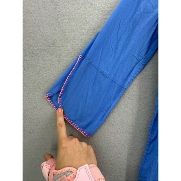 Lilly Pulitzer Womens Blue Split Neck Embroidered 3/4 Sleeve Cover-up Dress XS - Picture 5 of 9